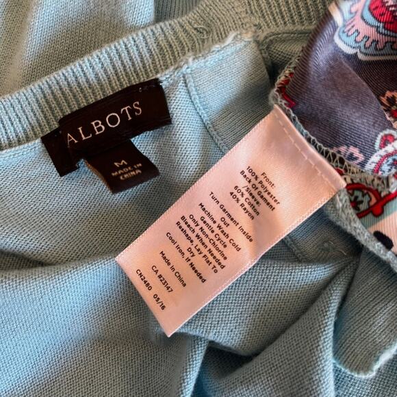 Talbots paisley short sleeve blouse - Picture 3 of 4